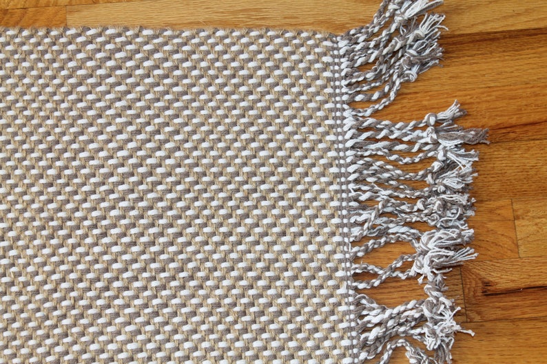 Grau Wei U00df Nat U00fcrlichen Braunen Jute Baumwolle Vintage
