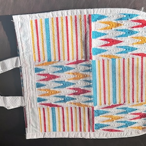 SALE Vintage Bag, Cotton Embroidered Tote Dowry Book Bag Home Decor OOAK