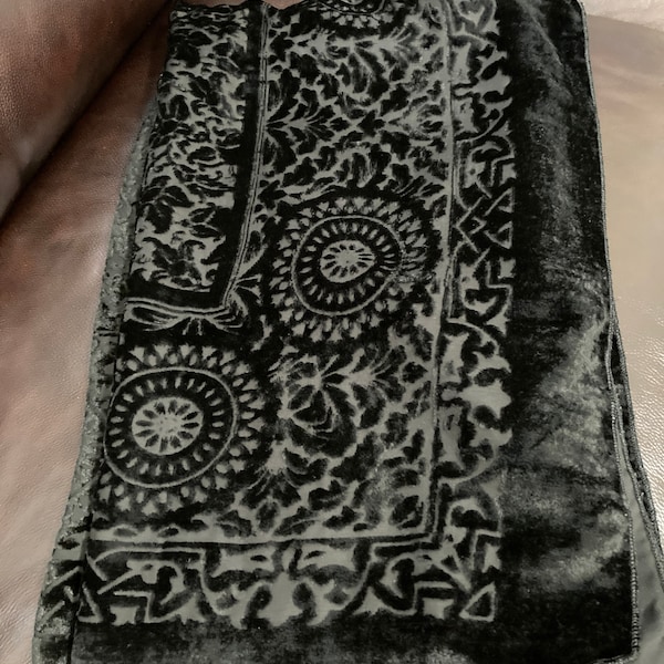block print velvet shawls