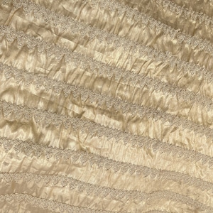 CLEARANCE Gold with Gold Embroidered Thick Silk Fabric - use for chuppah, wrap, gown, canopy, curtains