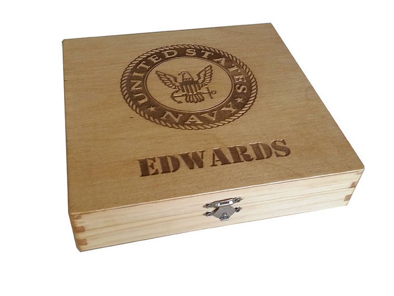 Personalized US Navy Keepsake Box Boot camp graduation gift Etsy