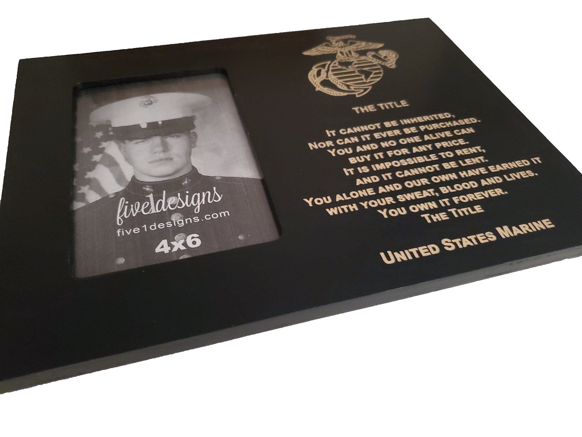 USMC Boot Camp Graduation Gift The Title Marine Corps 4x6 Etsy