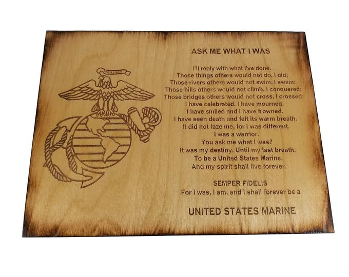 USMC Retirement Gift Ask Me What I Was 8.5 X 11.5 Marine - Etsy