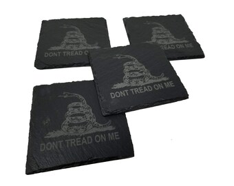 Dont Tread On Me -  Gadsden Slate Coaster Set