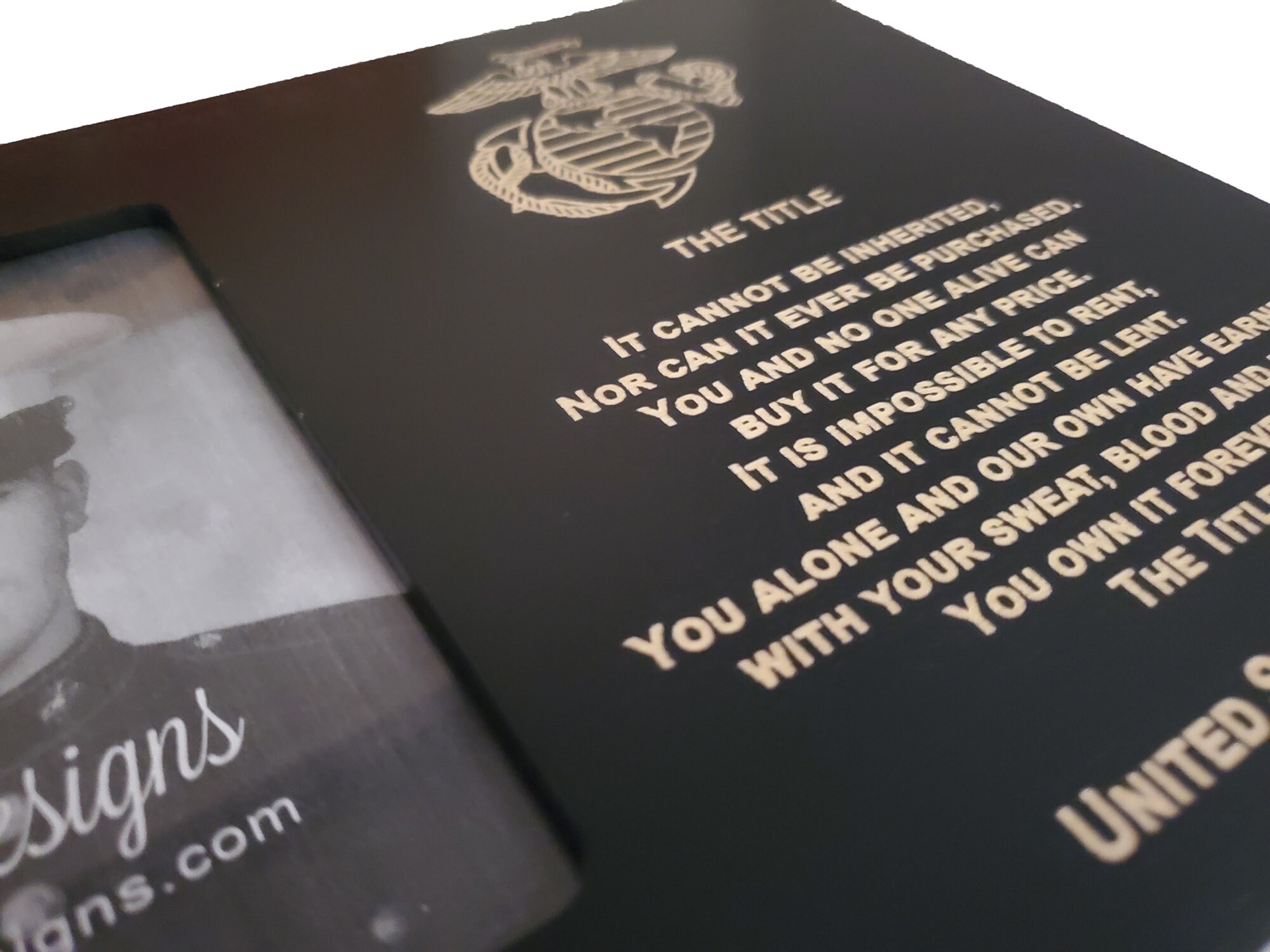 USMC Boot Camp Graduation Gift The Title Marine Corps 4x6 Etsy