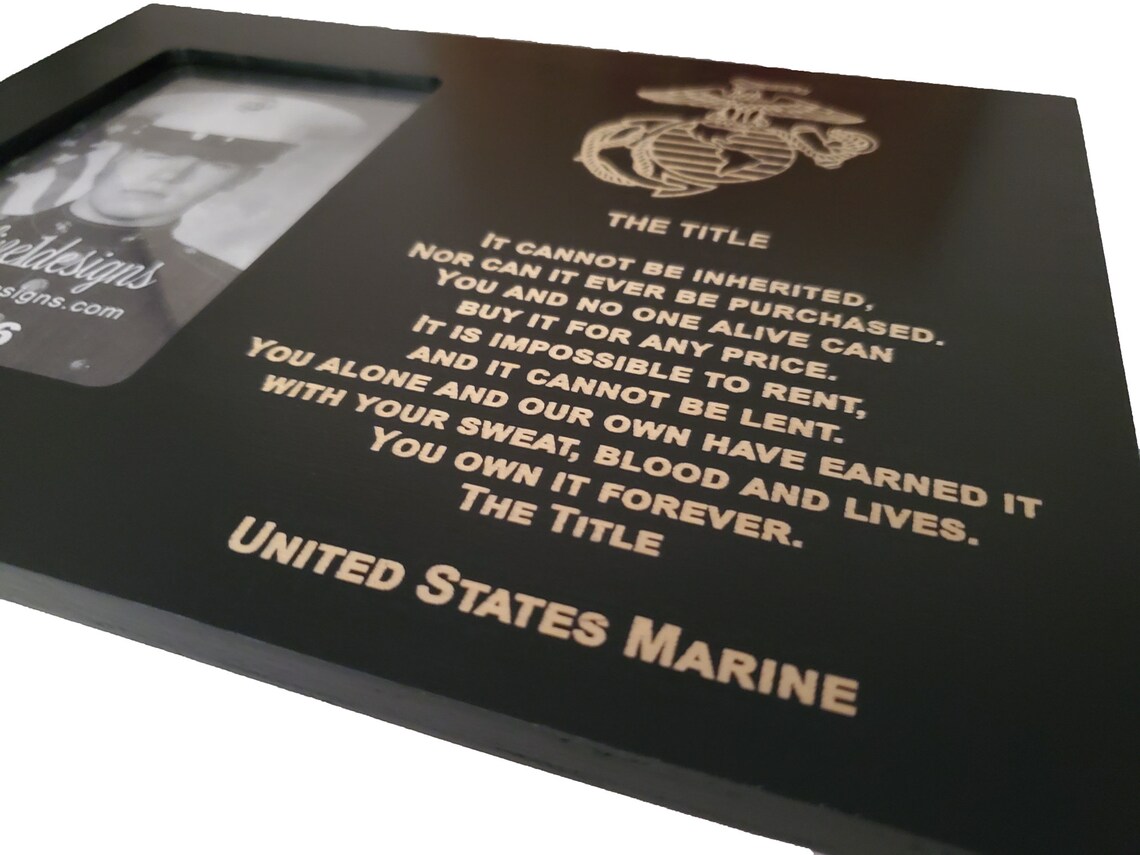 USMC Boot Camp Graduation Gift the Title Marine Corps 4x6 Etsy