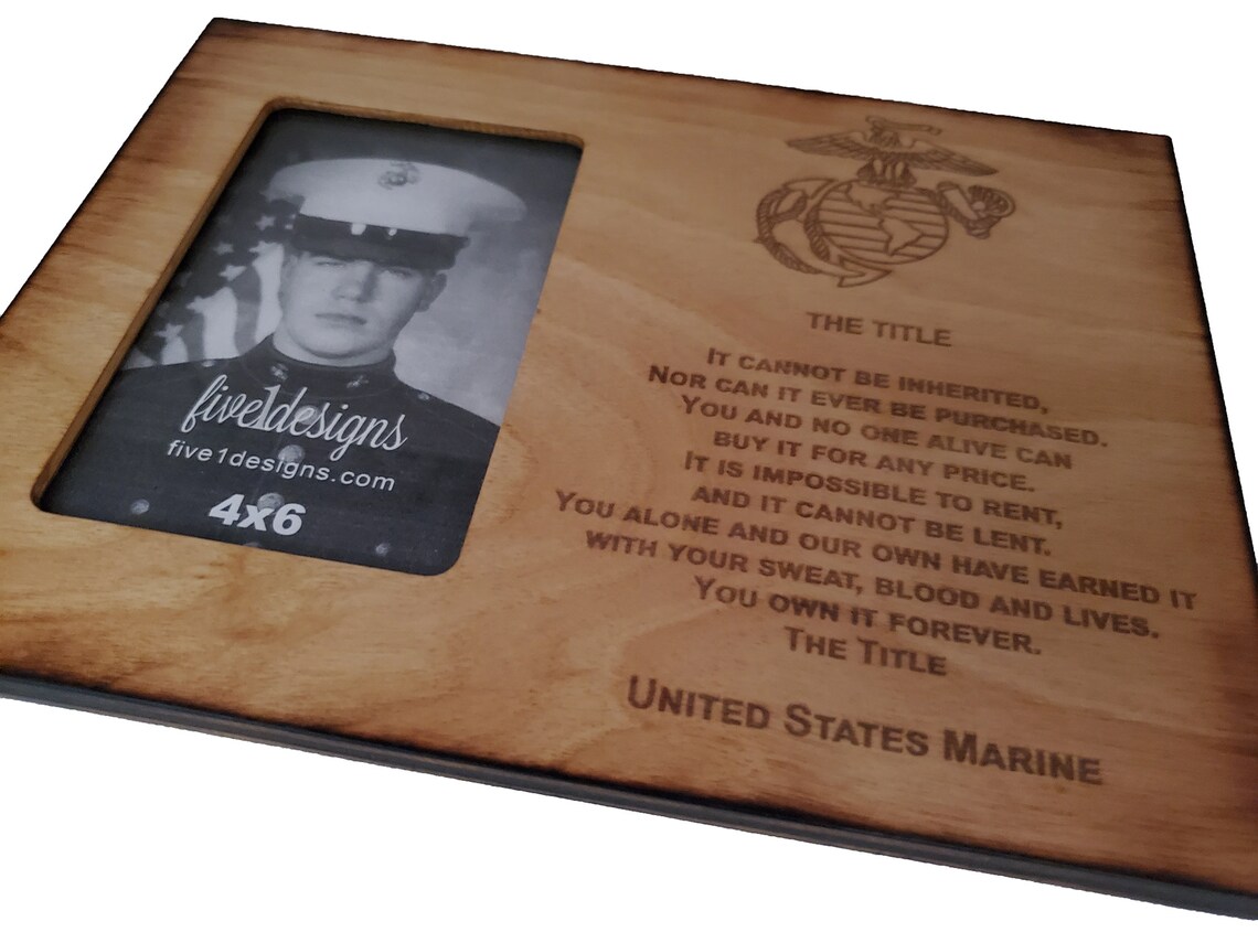 USMC Boot Camp Graduation Gift the Title Marine Corps 4x6 Etsy