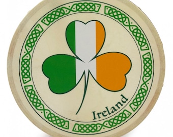 Celtic Design 8″ Bodhran Shamrock Tricolour