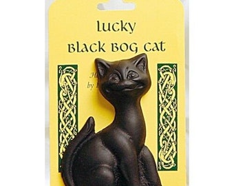 Irish Turf Lucky Black Bog Cat (Small) 3.25" (GF2)