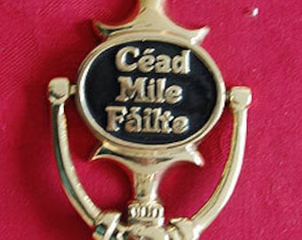 Cead Mile Failte Door Knocker (Black)