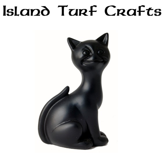 Irish Turf Lucky Black Bog Cat (small) 3.25