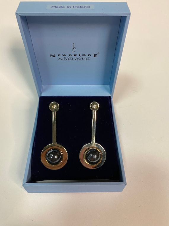 Newbridge Drop Earrings With Stone Etsy Singapore