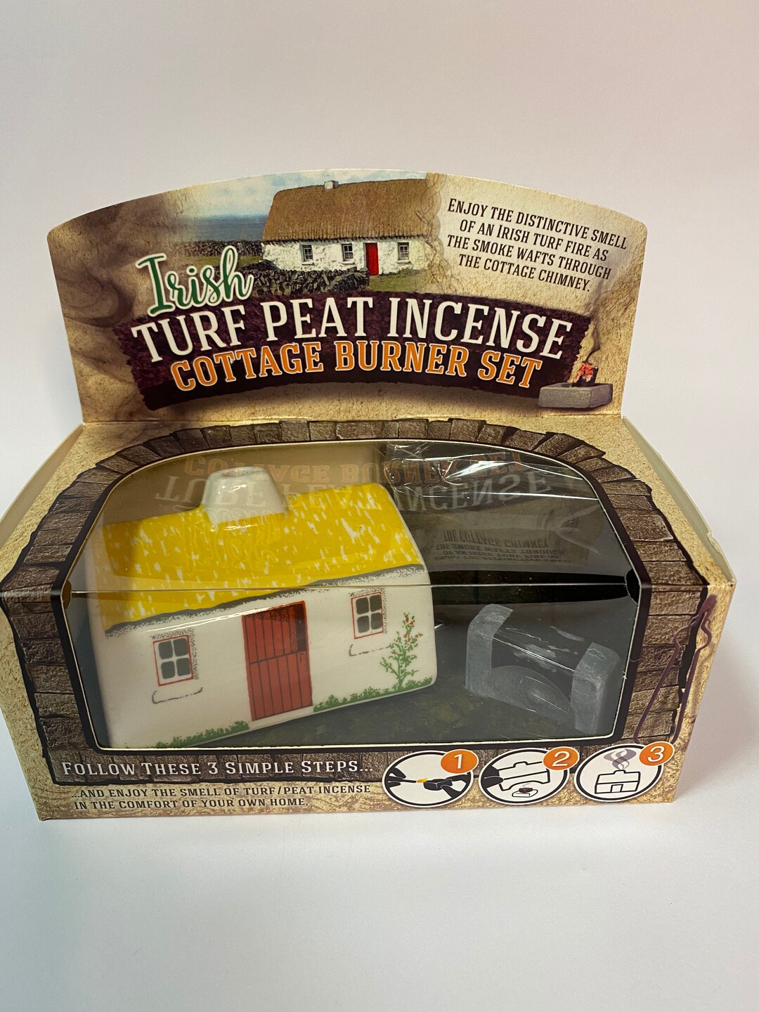 Irish Turf Ceramic Incense Cottage Burner Etsy