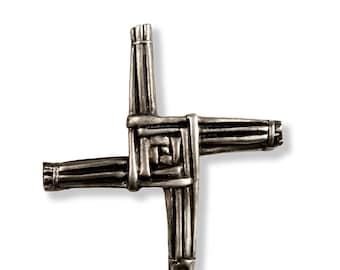 Silver Claddagh St. Brigid's Cross Decoration 3" [CC03-S]