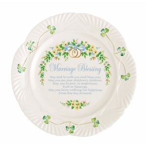 Belleek Marriage Blessing Plate 9&#39;&#39; (3380)