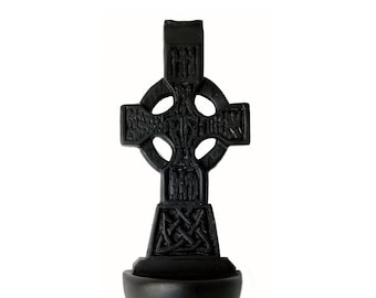 Irish Turf Celtic Cross Water Font 6&quot; [T27]