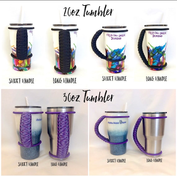 Handmade Universal Paracord Handle Coated Tumblers Travel Mugs