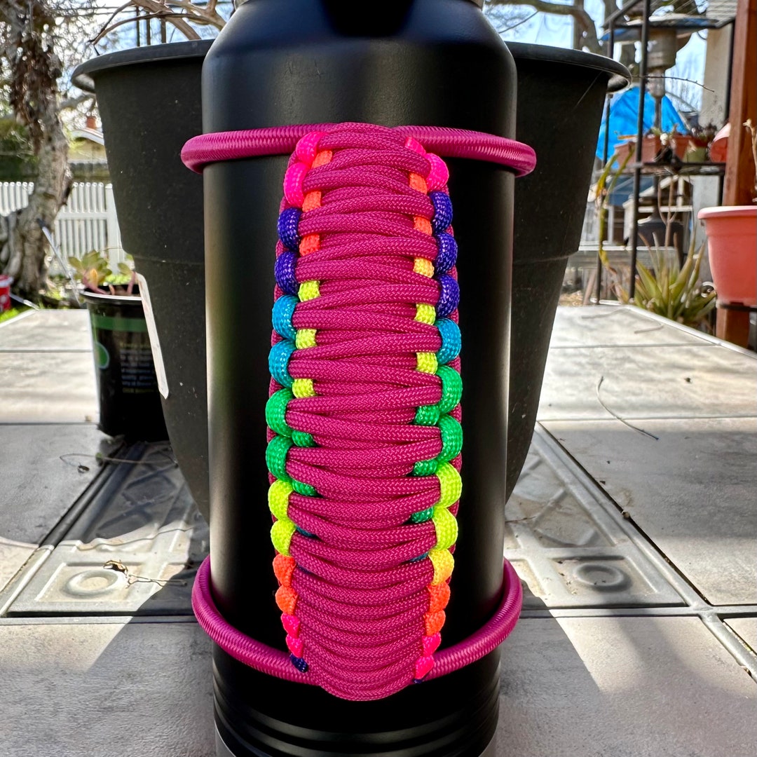 Buy Rainbow Paracord Water Bottle Handle: Customizable Flask