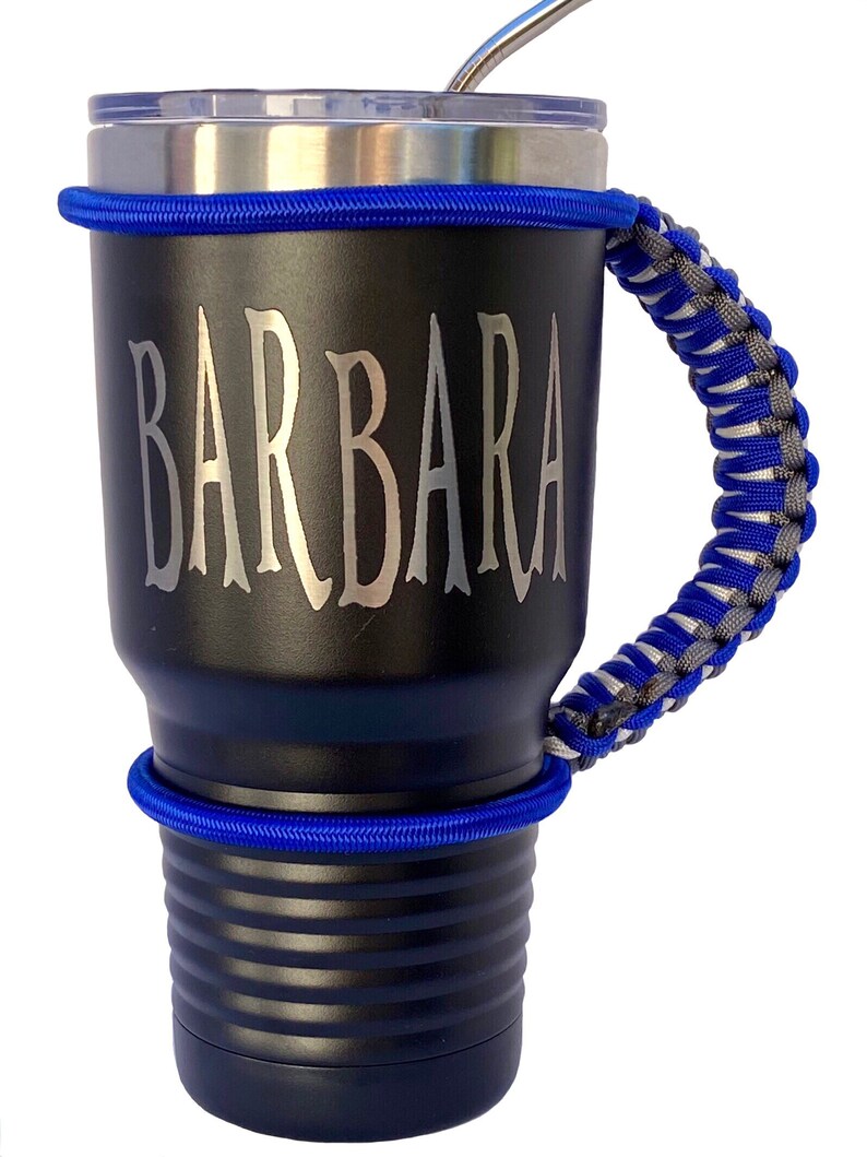 Straw Black Tumbler Personalized Engraved Gift set Thermal Cup Tumbler Handle Set 30oz tumbler set