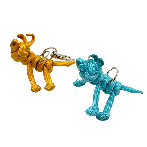 Handmade Dog Keychain, Zipper Pull, Paracord Dog, Party Favors, Key Ring, Jacket Buddy, Dog Lovers, Dog Figurines