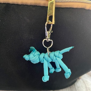 Handmade Dog Keychain, Zipper Pull, Paracord Dog, Party Favors, Key Ring, Jacket Buddy, Dog Lovers, Dog Figurines