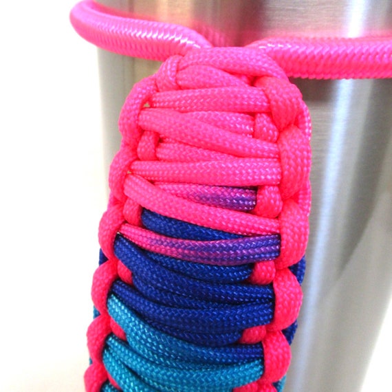 New Rainbow color 550 paracord Rope Portable Water Bottle Cup Handle sets