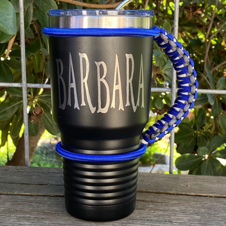 Straw Black Tumbler Personalized Engraved Gift set Thermal Cup Tumbler Handle Set 30oz tumbler set