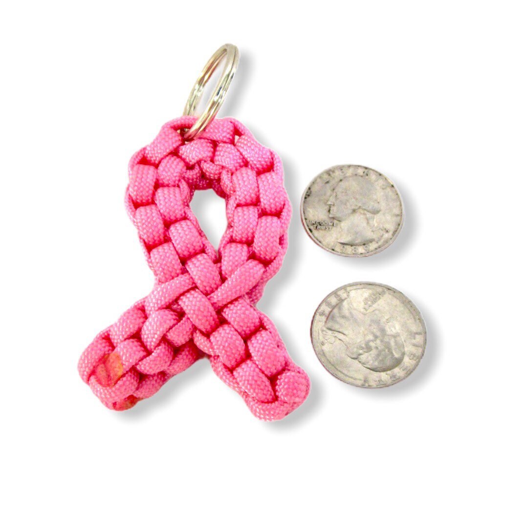 Porte-Clés Ruban De Sensibilisation Pêche - Paracorde - Handmade USA