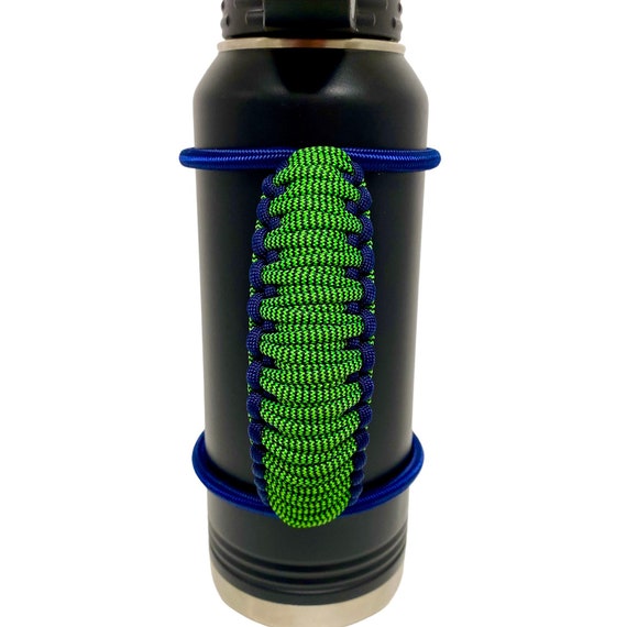Water Bottle Handle, Paracord Water Flask Holder for Epoxy Coated,  Stainless Steel, Glitter Water Bottles Green Shockwave Midnight Blue 