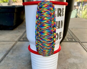 Autism Awareness Paracord Tumbler Handle: Fits 30oz Epoxy Cups