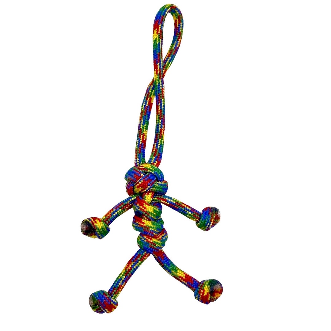 Handmade Autism Awareness Backpack Buddy Zipper Pull, Slip Knot