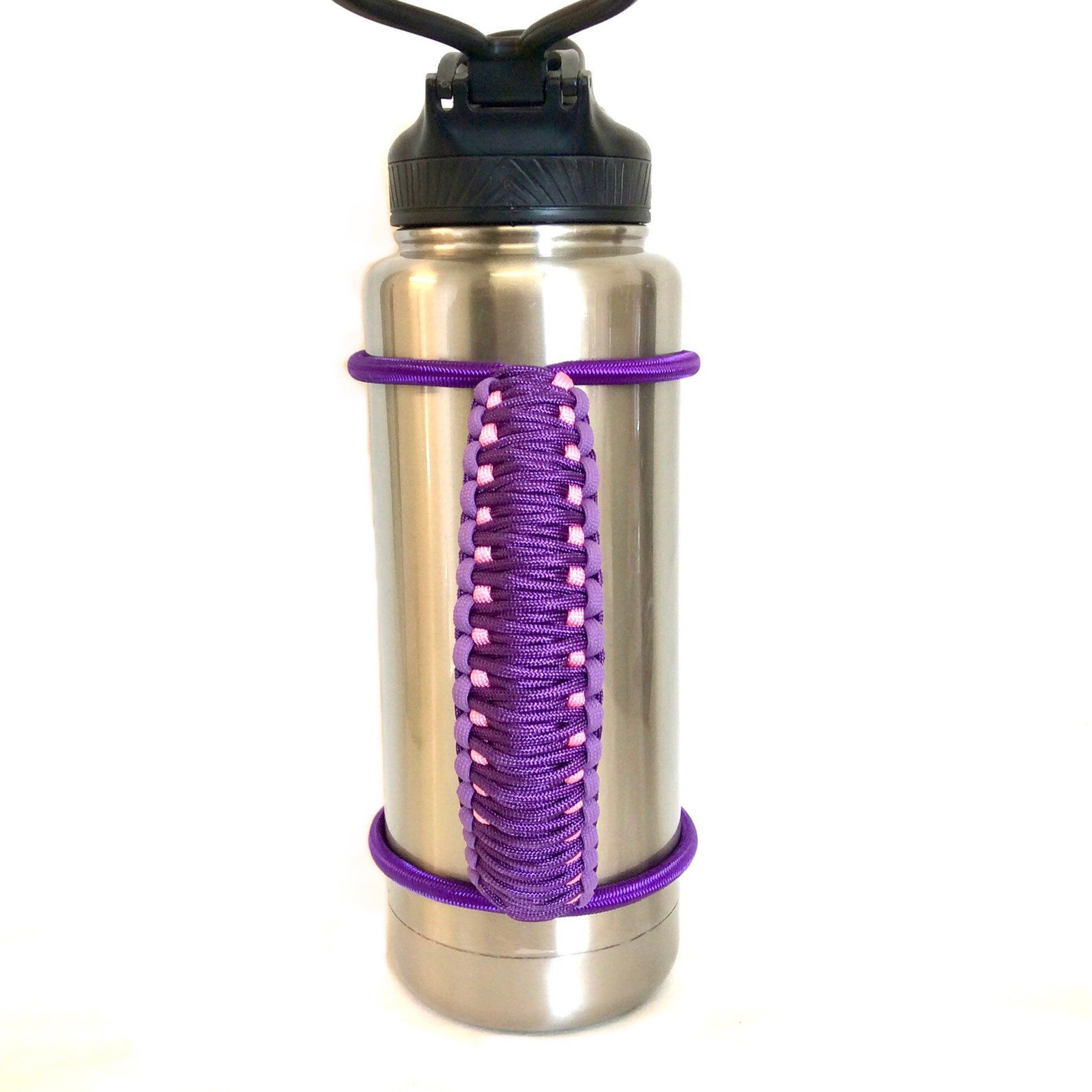 Stainless Steel Water Bottle Handle Paracord Water Bottle Etsy
