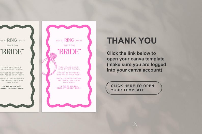 Bridal Party Ring Game for Bridal Shower Game Fun Bling Game to Play at