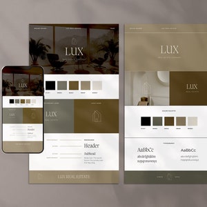 Luxury Real Estate Brand Board Template: Modern Realtor Branding (canva ...