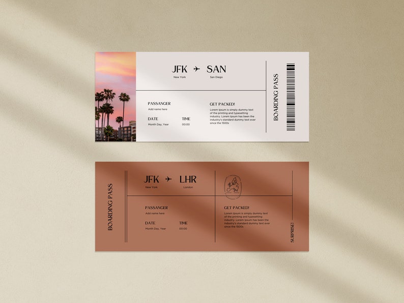 CANVA Boarding Pass Template Airline Ticket Canva Printable Airplane CANVA Boarding Pass Template Airline Ticket Canva Printable Airplane