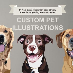 Custom Digital Pet Portrait | Personalized Pet Illustration | Unique Pet Art | Custom Pet Drawing