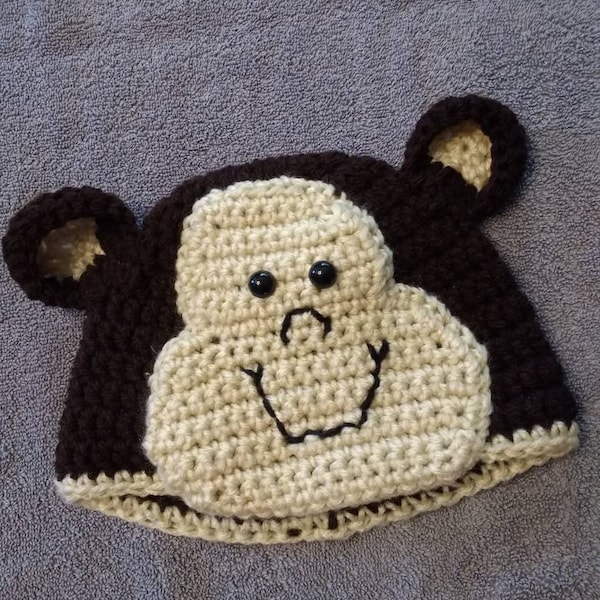 Monkey, Chimpanzee, Animal, Halloween costume, Crocheted, Hat, Beanie, Infant, Toddler, Kids, Adult, Family, Fun, Toboggan