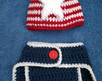 Newborn Photo Prop, Diaper Cover, Olympic, Red, White, Blue, July 4, Patriotic, United States, America