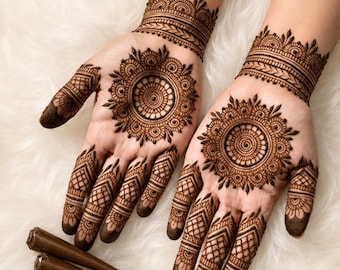 Customizable 12 Natural Herbal Henna Cones Temporary Tattoo Body Art Mehandi Ink 25gm