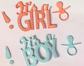 It's a Boy or It's a Girl Metal Cutting Die Baby Scrapbooking Cardmaking