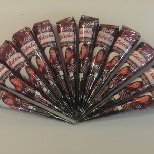 FREE SHIPPING from US! Natural Herbal Henna Cones Temporary Tattoo Body Art Mehandi Ink 25 gm You Choose Quantity G