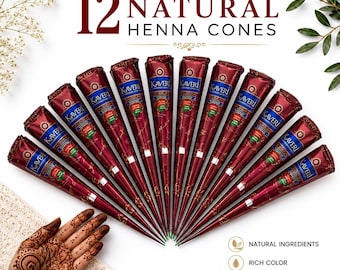 4 Henna 2 Jagua Cone Bundle | Rich Red Henna Stain | Fresh