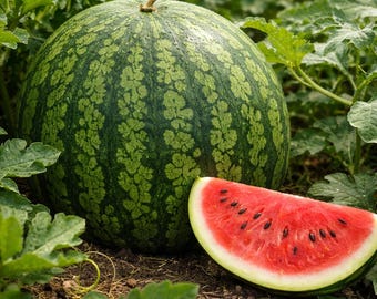 Giant Florida Watermelon Seeds Heirloom Non-GMO Sweet Large Fruit Garden Plant Summer