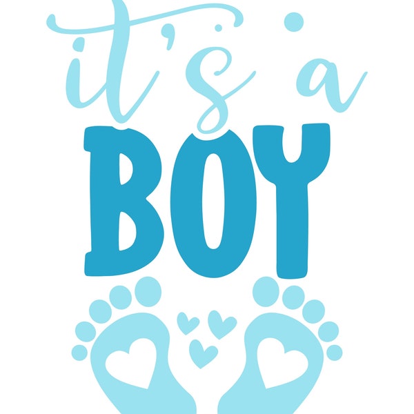 It's a Boy digital download file svg eps jpg pdf