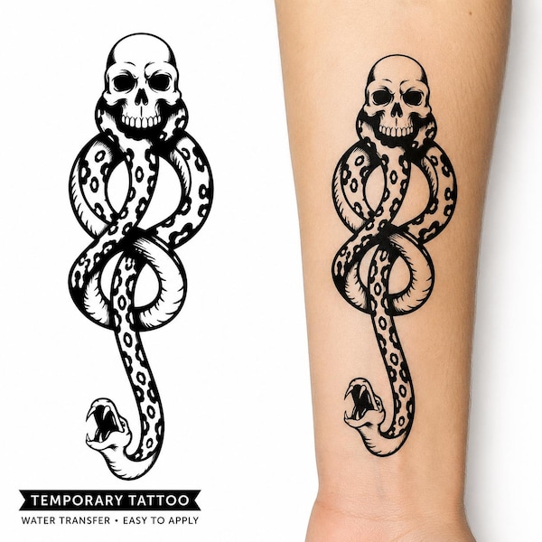 Dark Mark Temporary Tattoo (Set of 10) - Death Eater, USA Made