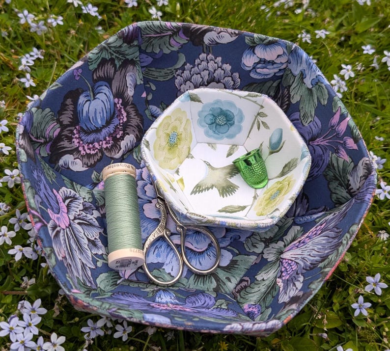 Prosperity Fabric Bowl Pattern - EPP, Lower & Wider (Digital Pattern) image 1