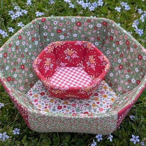 Prosperity Fabric Bowl Pattern - EPP, Lower & Wider (Digital Pattern) image 8