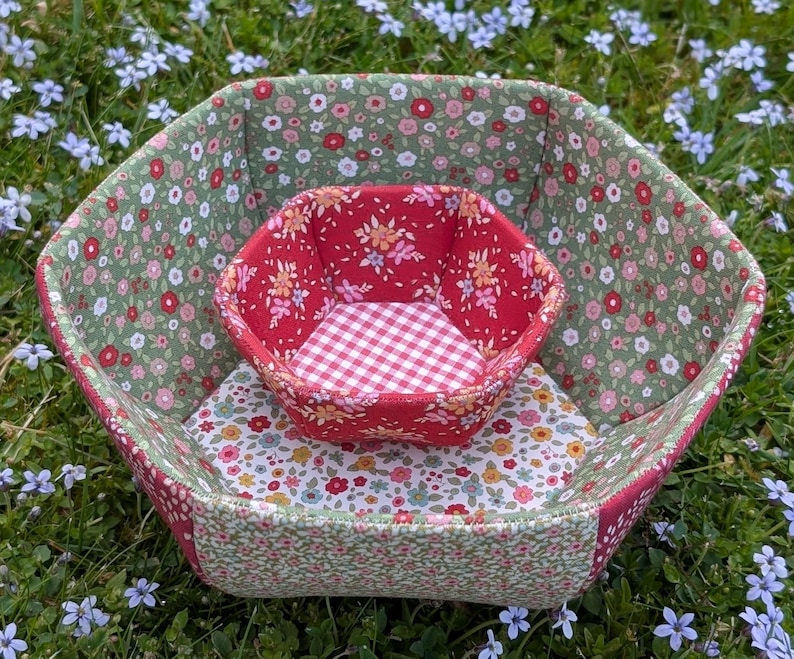 Prosperity Fabric Bowl Pattern - EPP, Lower & Wider (Digital Pattern) image 8