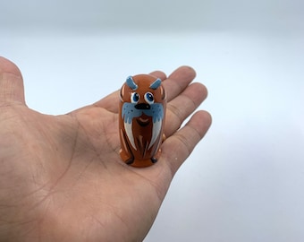 Hand Painted Walrus Nesting Doll: 5-Piece Miniature Matryoshka Set