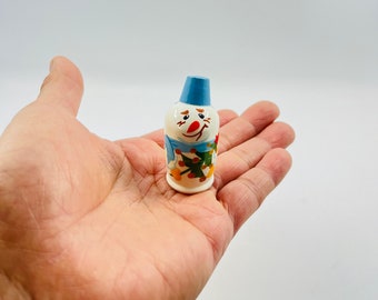Tiny nesting doll, Snowman doll, Hand Painted, stacking doll, 5 piece dolls, Matryoshka Doll, Global Curiosity, Holiday gift, chromes gift
